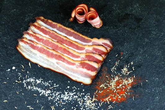 Bacon bio afumat la cald