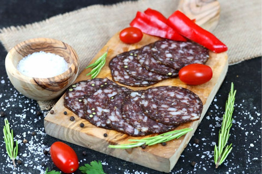Salam bio cu piper si vin roșu